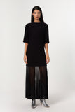 VESTIDO PRETO BARRA TRANPARENTE