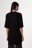 VESTIDO PRETO BARRA TRANPARENTE