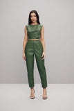 Blusa Cropped Lisa  Transpasse Verde